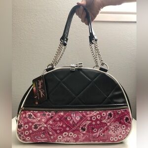 Trophy Queen Custom Breast Cancer Awareness Lucky Strike shoulder purse.